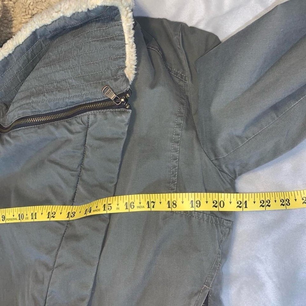 Marc New York asymmetrical zip high collar cotton coat size large fleece collar - Picture 7 of 10